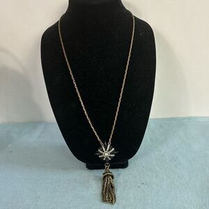 J Crew Lulu Frost Purple w Crystal Pendant/Tassle